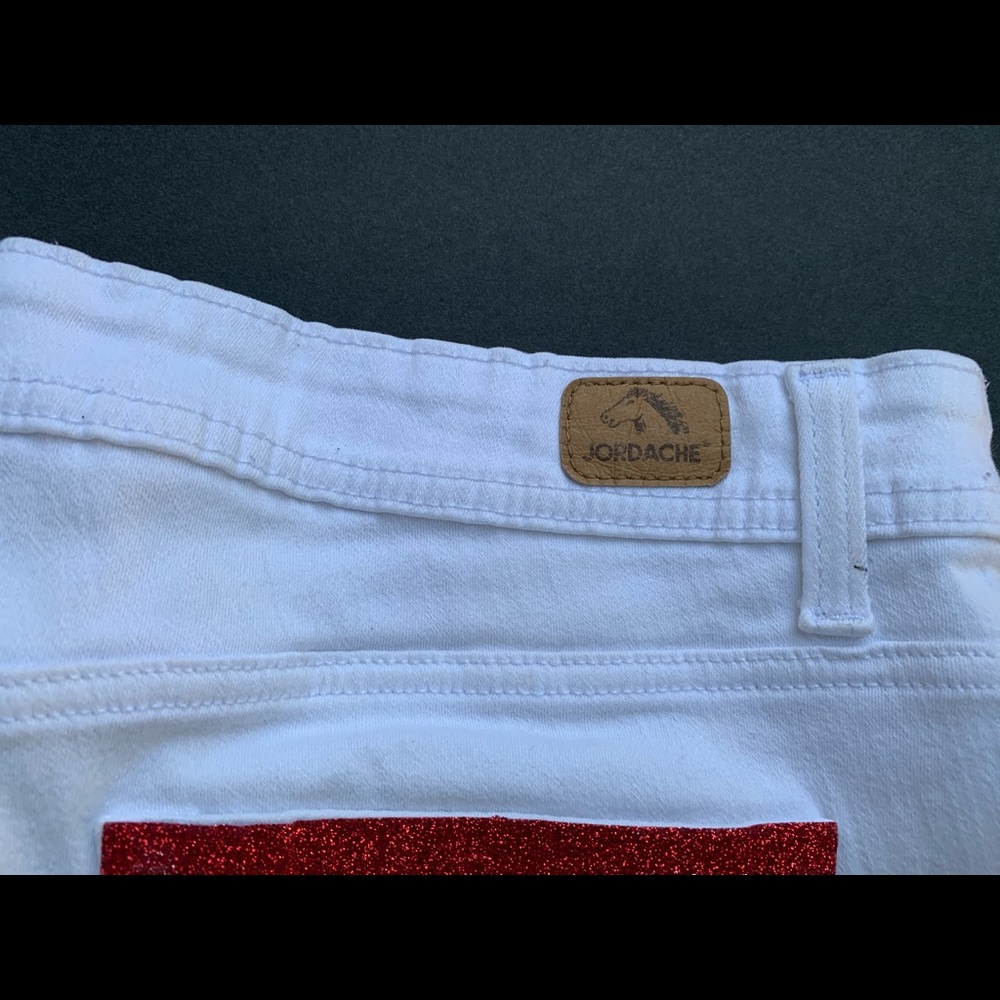 4th Of July White Jeans Shorts - Picture 5 of 7